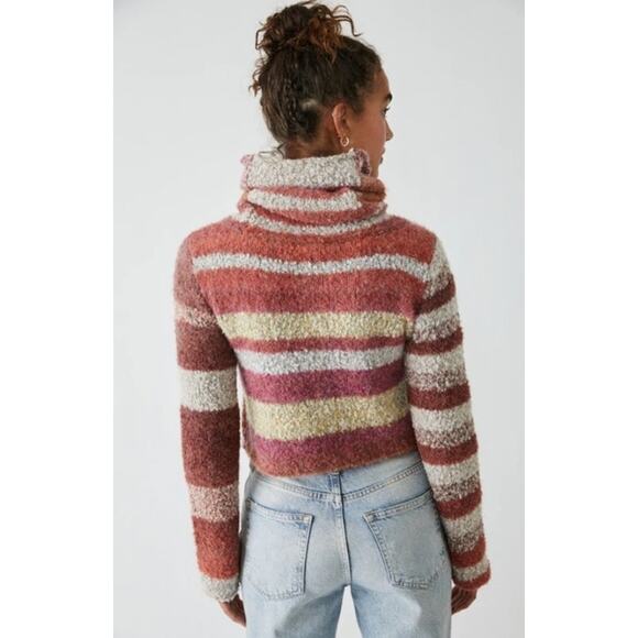 Free People My Girl Turtleneck Sunburst Combo Size M - Picture 2 of 10